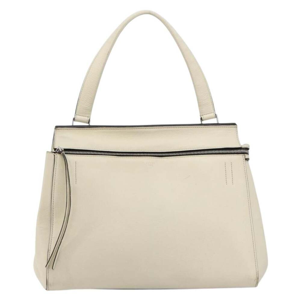 Celine Triomphe Handbag White